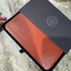 Dreem Premium Tan Leather Phone Case for iPhone 15 Pro Max